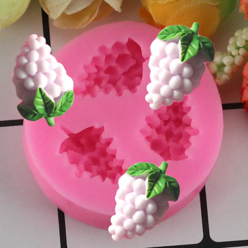 Mujiang виноград силиконовые формы 3D Ремесло мыло формы помадка торт украшения формы Шоколадные конфеты Gumpaste Fimo глиняные формы