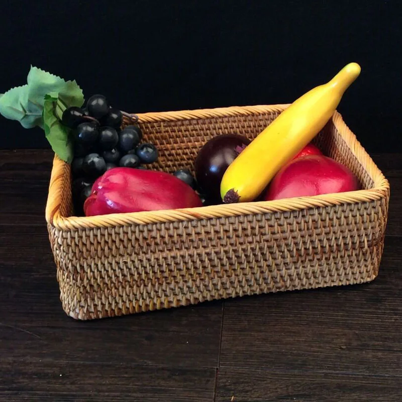 Корзина из ротанга для хранения 3 шт./лот косметический Органайзер корзина