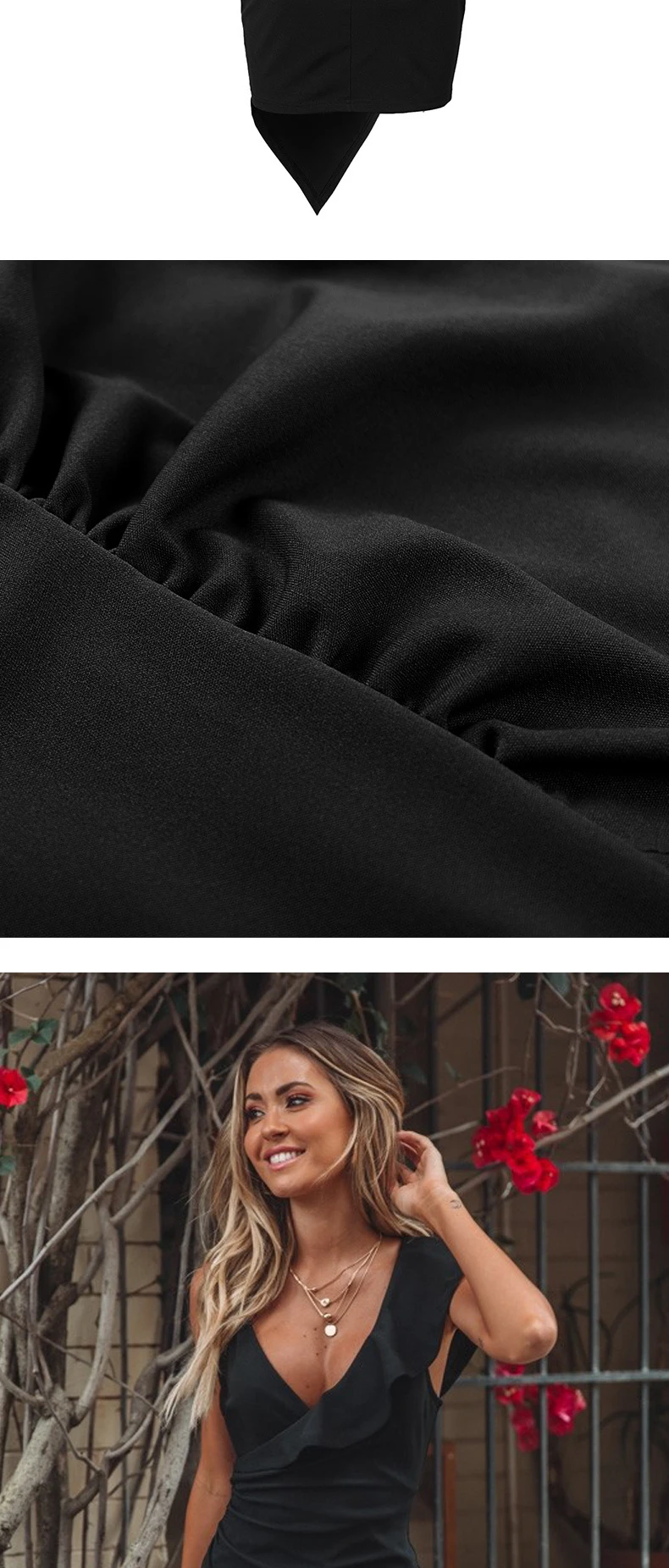 Ruffled Sexy Deep V-neck Spaghetti Strap Irregular Dress Summer Sleeveless Women Mini Dress Black Green Night Club Dresses