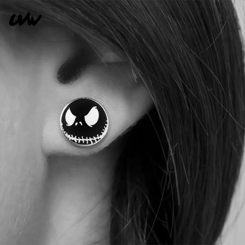 2 шт. женские серьги гвоздики в виде черепа|Серьги-гвоздики| |