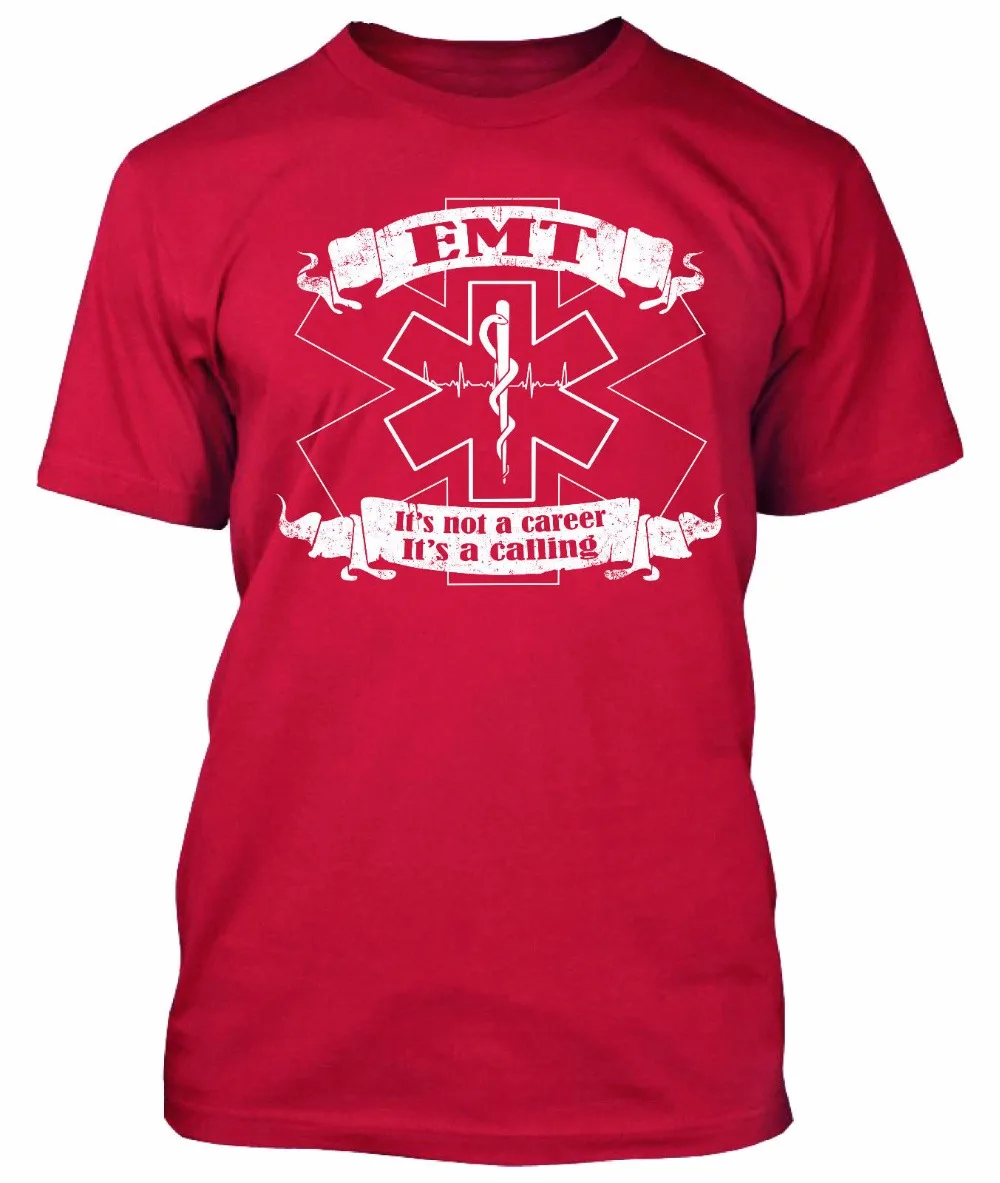 Качественная хлопковая футболка для мужчин рубашка EMT экстренная медицинская