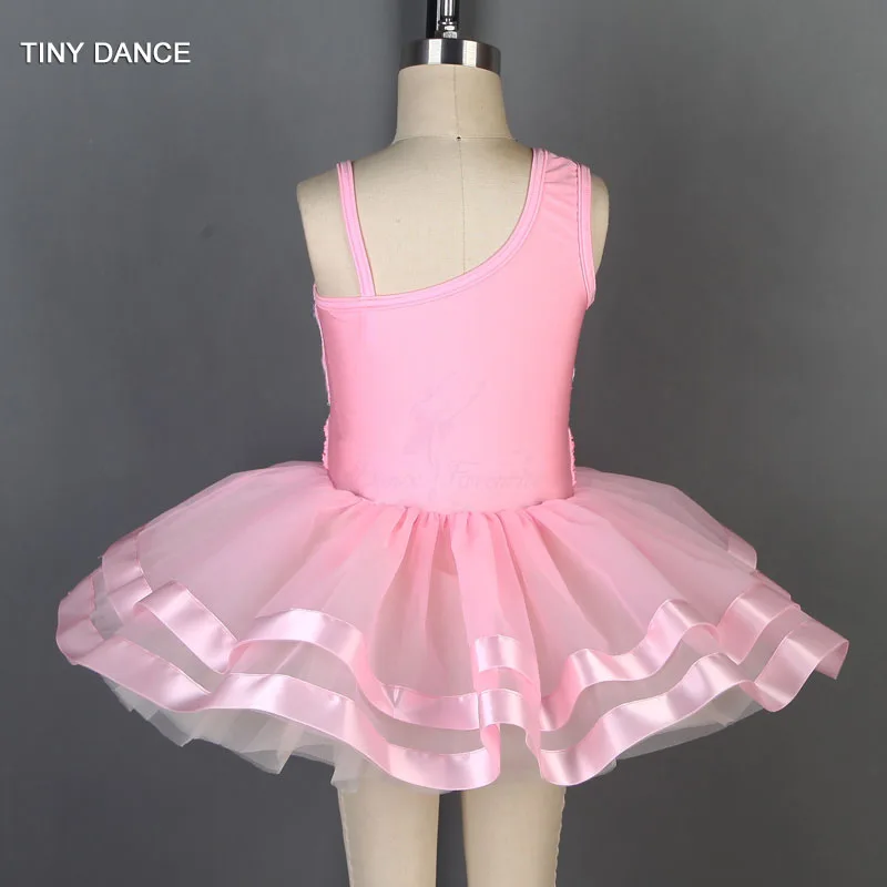 Бледно-розовое балетное платье-пачка с блестками для детей танцевальные костюмы