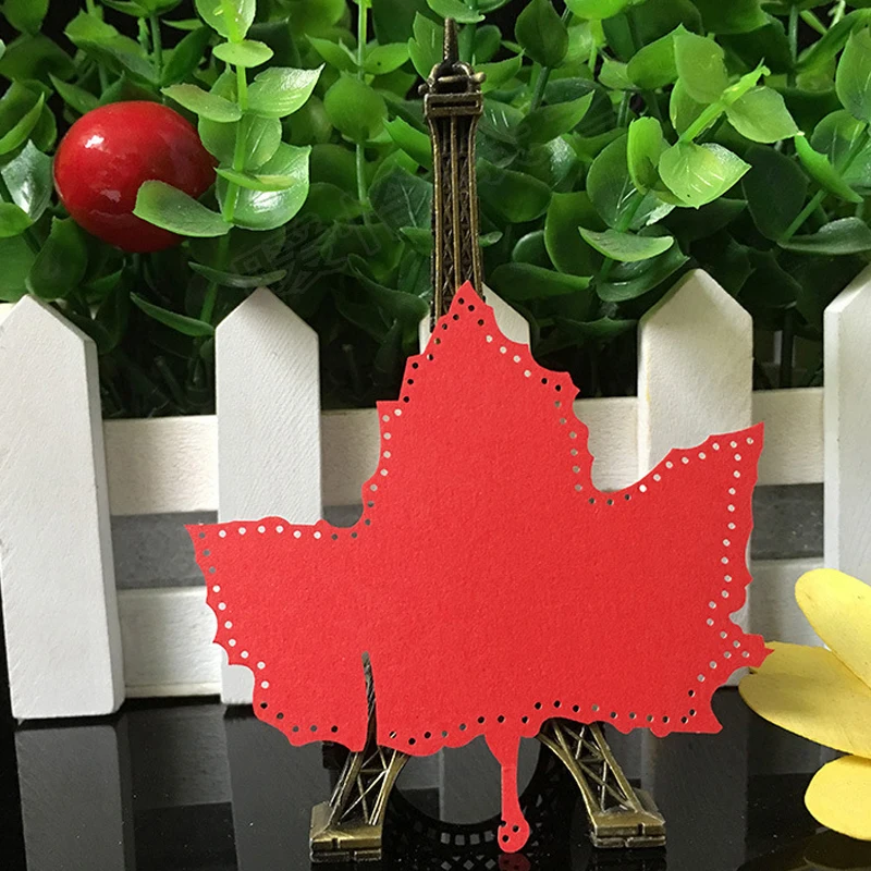 50pcs Laser Cut Art Maple Leaf Escort Cup Wine Glass Table Name Place Card Wedding Birthday Gift Event Party Favor Supplies | Дом и сад