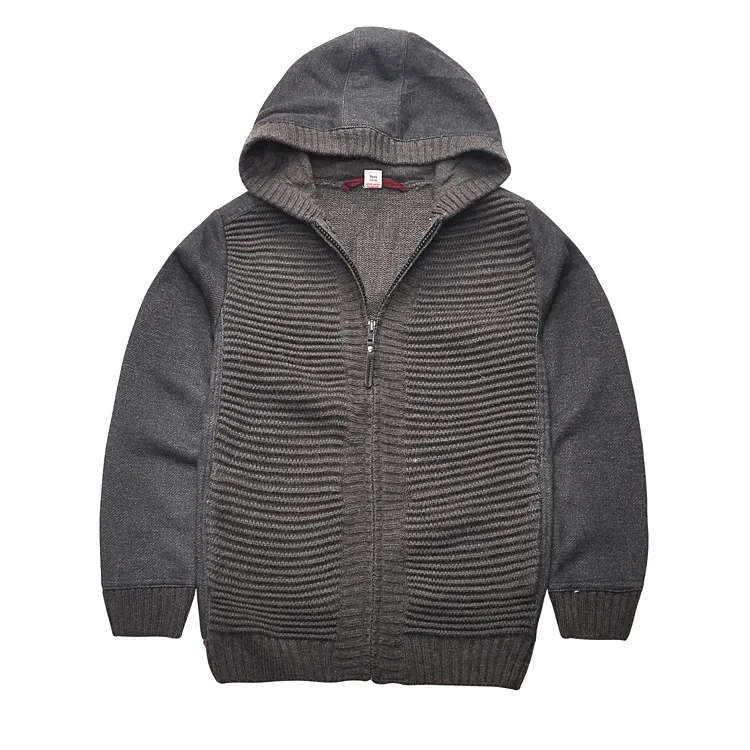 New Baby Long sleeve knit hooded cardigan Sweater Boys Pure color soft sweater coat wholesale | Тематическая одежда и