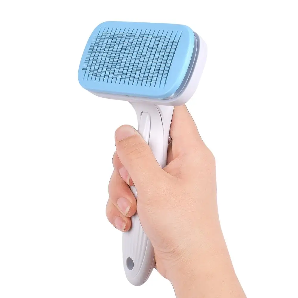 Самоочищающийся пуходерка для собак и кошек легкая самоочищающаяся Кнопка щетка