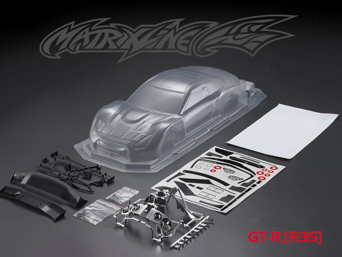 Корпус для дрифта RC PC ширина 190 мм прозрачный без рисунка 1 комплект|Детали и