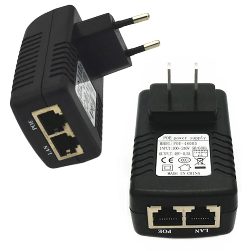 48V 0.5A POE Модуль питания UEB Ethernet блок адаптер США/ЕС Универсальный|Адаптеры AC/DC| |