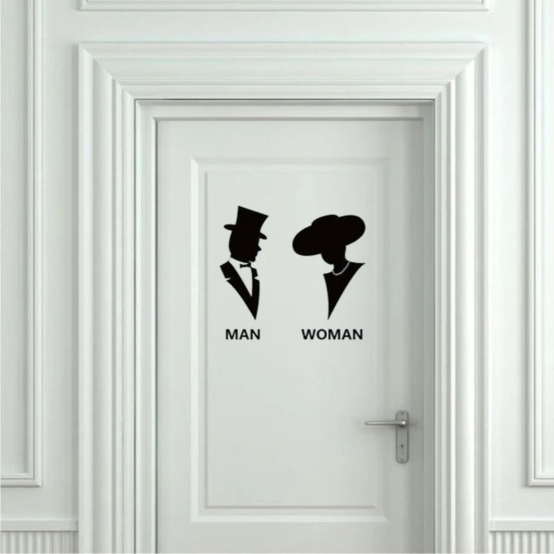 Черные английские креативные наклейки на стену сделай сам унитаз украшение для