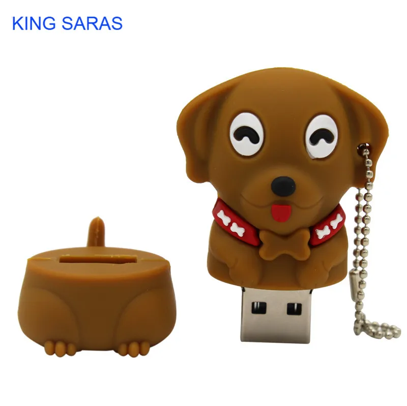 KING SARAS 64GB new model cartoon dog usb flash drive 2.0 4GB 8GB 16GB 32GB pendrive gift U disk | Компьютеры и офис