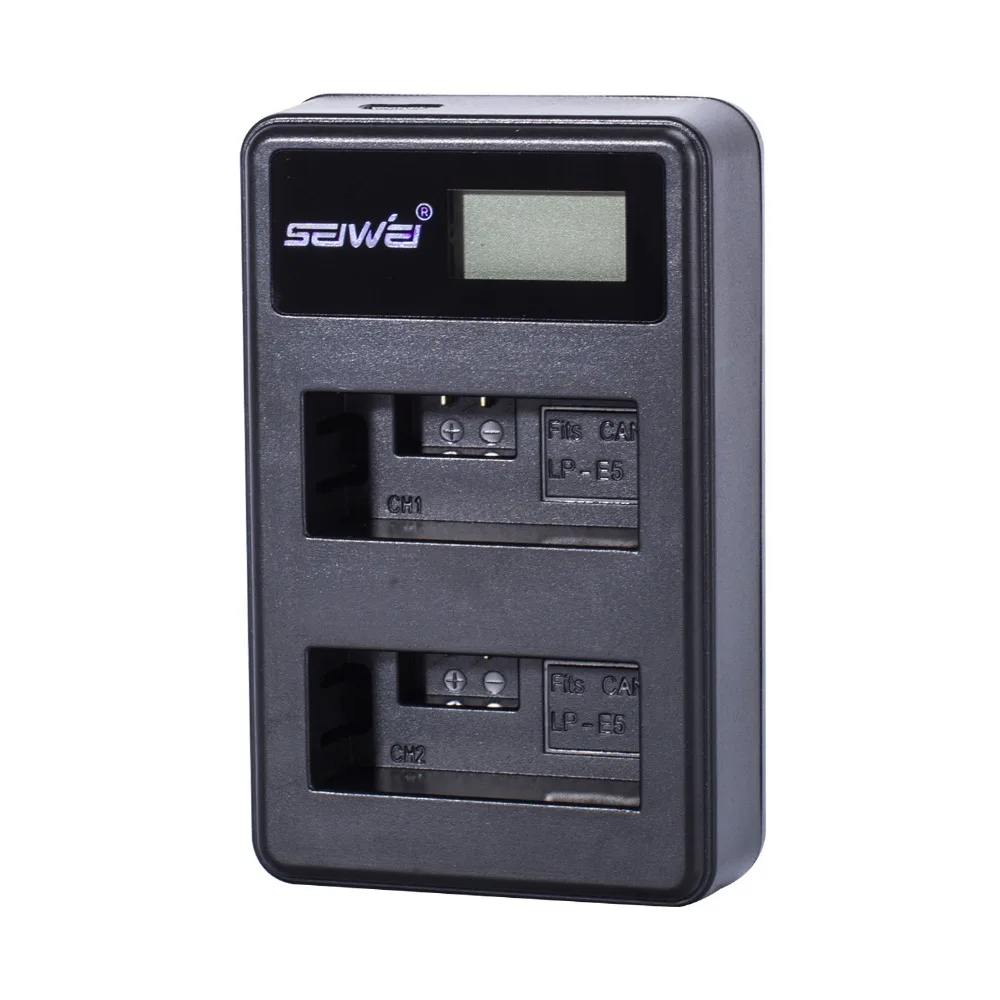 

SEIWEI LP-E5 dual channel USB Camera Battery Charger with Screen for Panasonic LP-E5 with LCD screen suitble with 4.2V / 8.4V