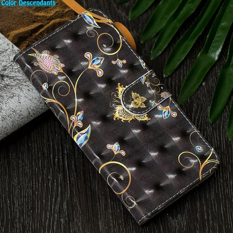 3D black butterfly Из искусственной кожи с откидной крышкой чехол-бумажник чехол для samsung Galaxy A6 A8 A5 J510 J7 J3 J5 J4 J6 плюс J330 J530 J730 чехол s Чехол-футляр - Цвет: 3D black butterfly
