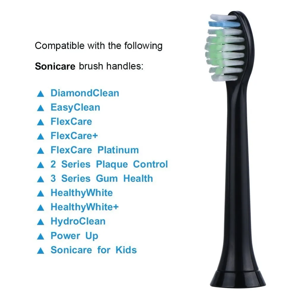 4 шт. сменные насадки для зубной щетки sonicare Philips электрическая зубная щетка HX6064 black