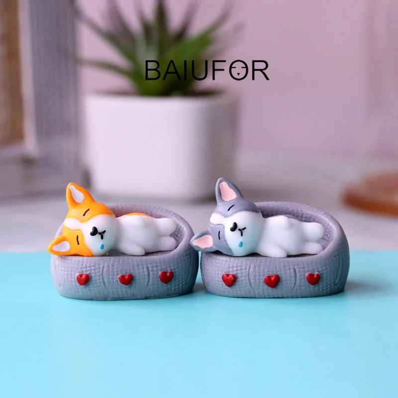 Миниатюры BAIUFOR кавайная собака серия 3 фигурки террариумов сказочные садовые