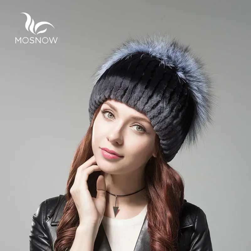 Новая русская меховая женская шапка зимние шапки для женщин из меха кролика рекс