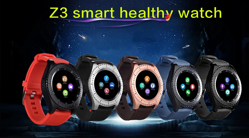 Новейший Z3 Bluetooth 3,0 Смарт-часы с поддержкой sim-карты TF, набор звонков, фитнес-трекер, камера для телефона Android PK Y1 V8 V9 GT08 z60