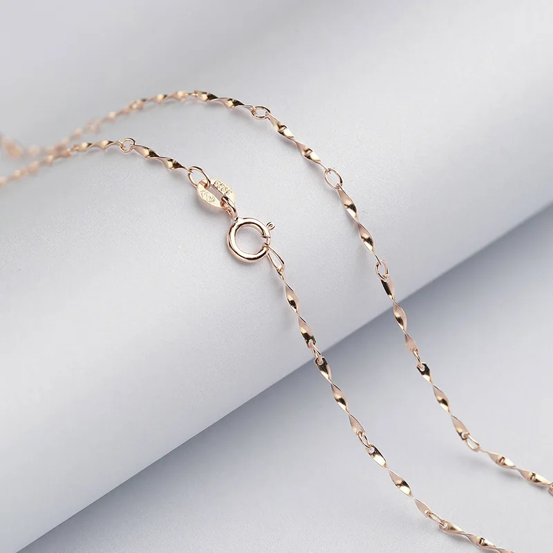 Твердое 925 пробы серебро 0 7 мм Одиночная витая Цепочка Ожерелье 16 и 18 дюймов три