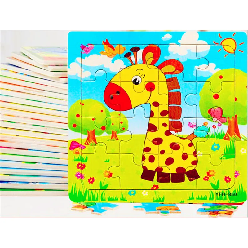 Деревянная птица би божья коровка милые животные мультфильм головоломки