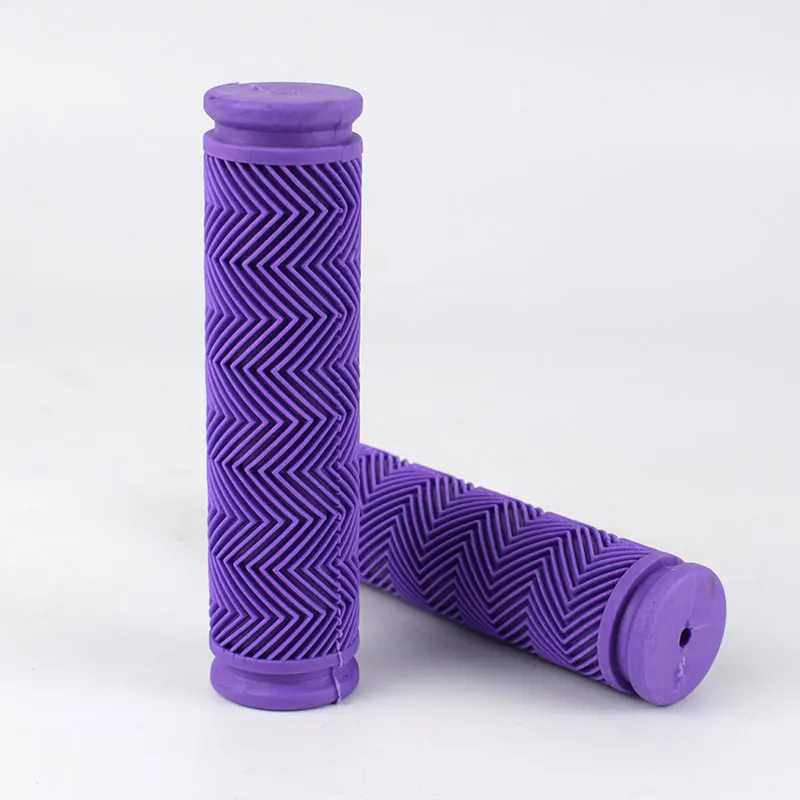 purple Резиновые велосипедные ручки для горного велосипеда велосипедные ручки BMX для горной дороги fixie велосипедные мягкие Нескользящие противоударные стабильные дешевые - Цвет: purple