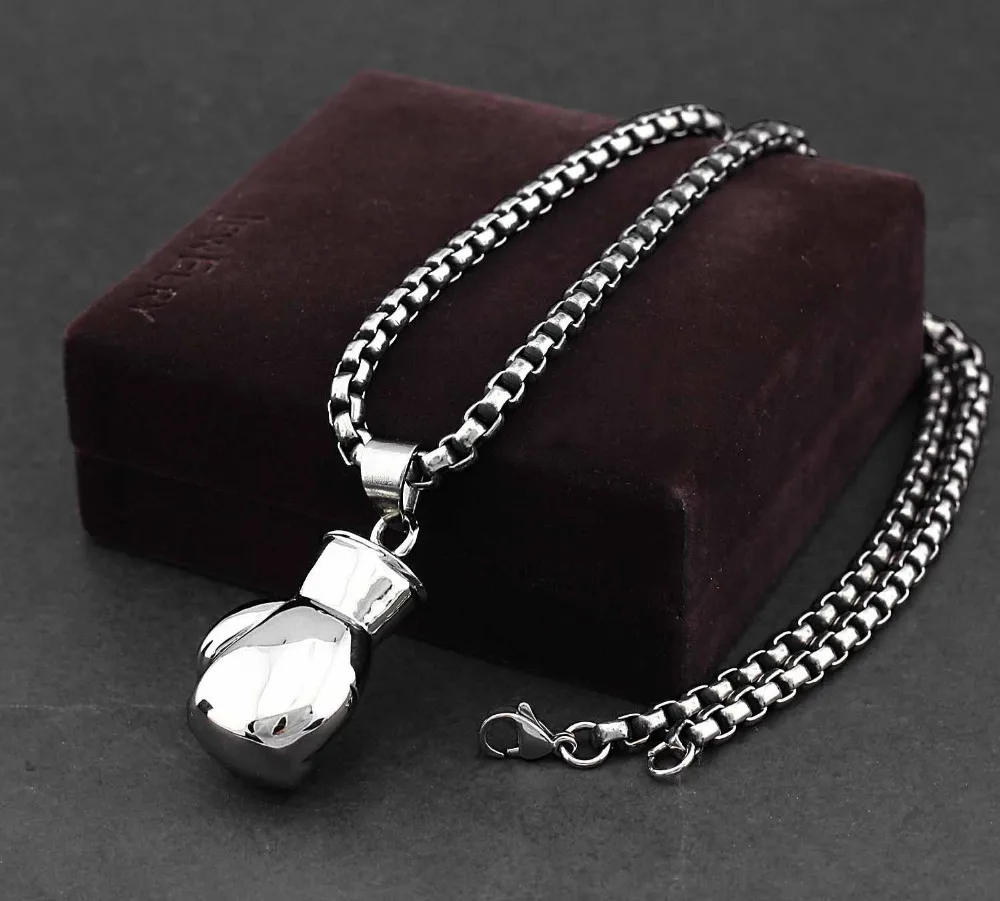 Байкерские мужские массивные боксерские перчатки из нержавеющей стали 316L кулон