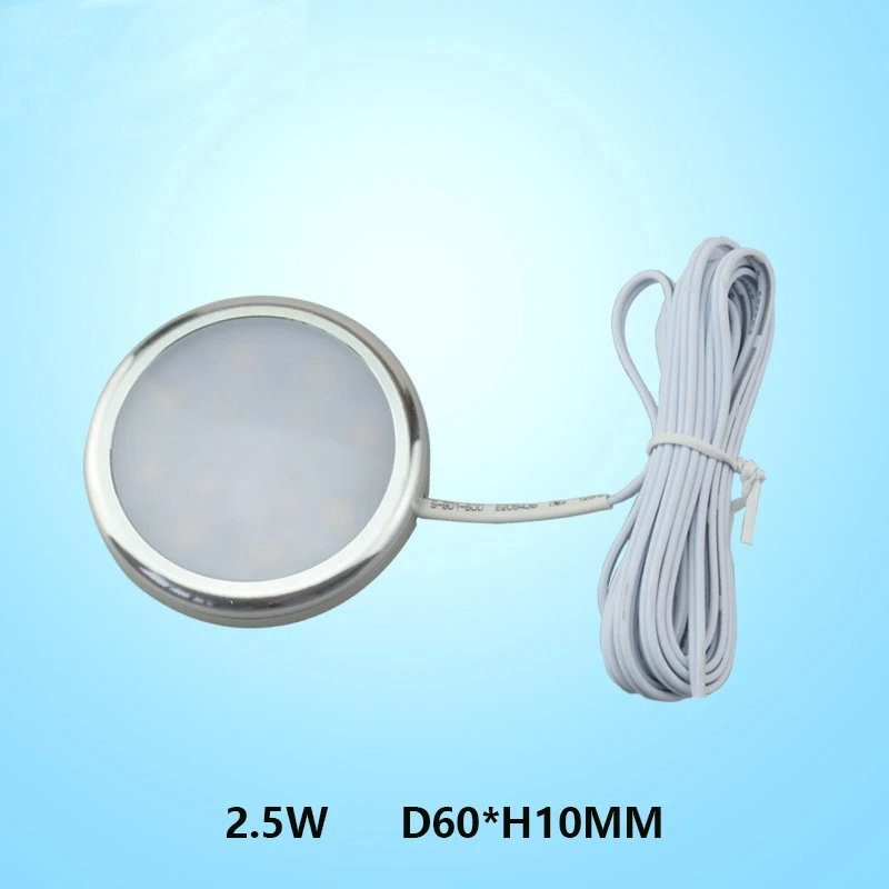 2.5W DC12V светодиодный 1 Вт 2,5 Вт 3 Вт под шкаф светильник s образец круглый алюминиевый мини потолочный Точечный светильник светодиодный светильник - Цвет: 2.5W