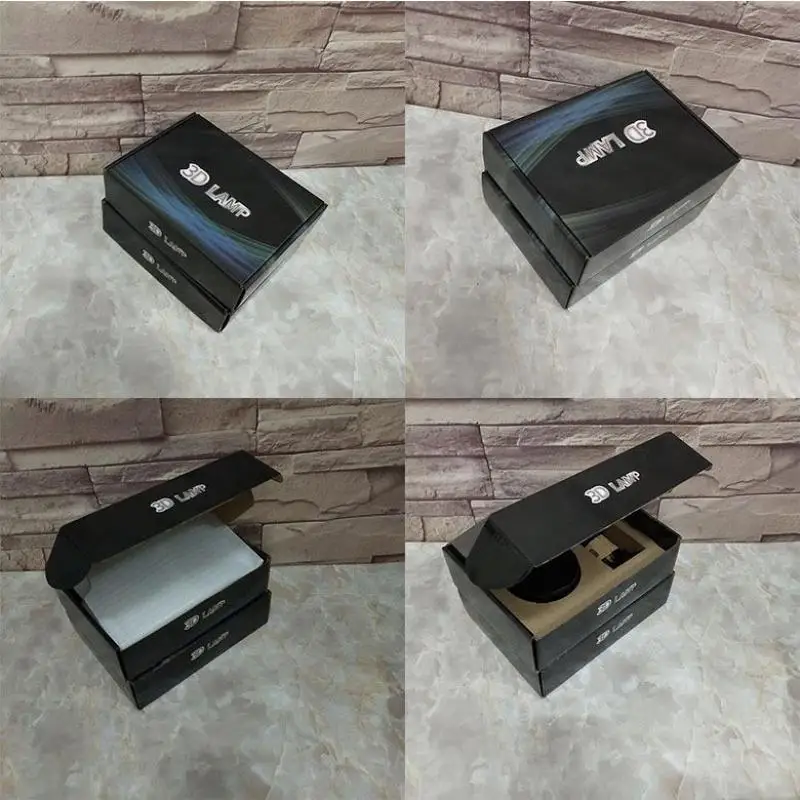 Рождественская шапка 3d Визуальный ночник сенсорная зарядка светодиодный Usb