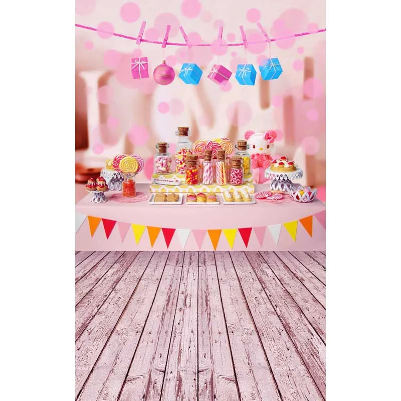 Детский фон для фотосъемки с компьютерной печатью вкусные пирожные деревянный