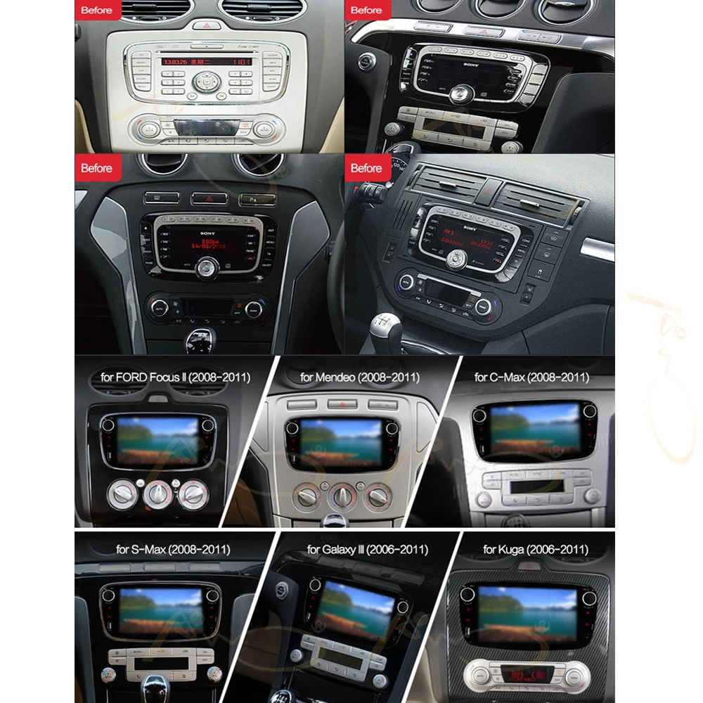 Android 8 1 автомобильное радио стерео GPS Navi для Ford Focus Mondeo S-max Kuga Galaxy C-max аудио головное