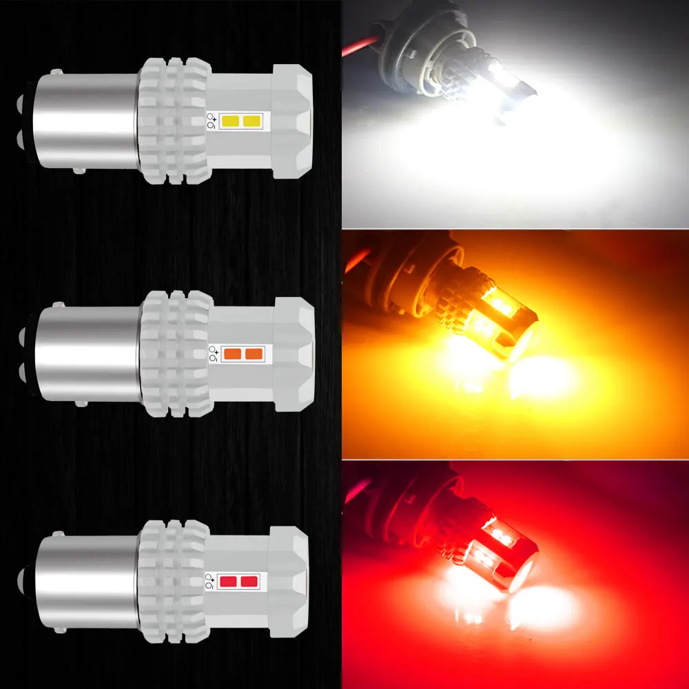 BMT аксессуары для авто Canbus 1157 светодиоды led светодиодные лед лампы BAY15D W21/5W W21 5W