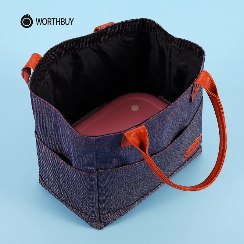 WORTHBUY Портативная сумка для ланча из ткани Оксфорд Термосумка еды