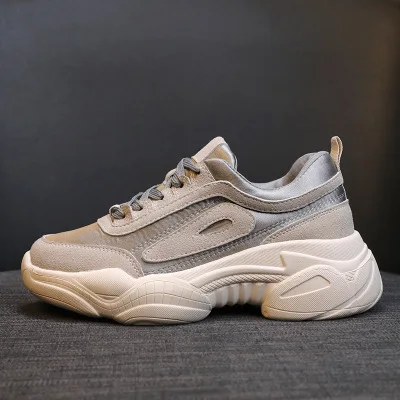 2 NEW Women Chunky Sneakers Platform Spring Shoes Woman Casual Footwear Female Pink Sneaker dames Dad Shoes trainers basket femme - Цвет: 2