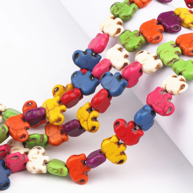 Выберите размер 11x15 мм 14x18 Красочные Howlite слон бусины Свободные каменные Подвески