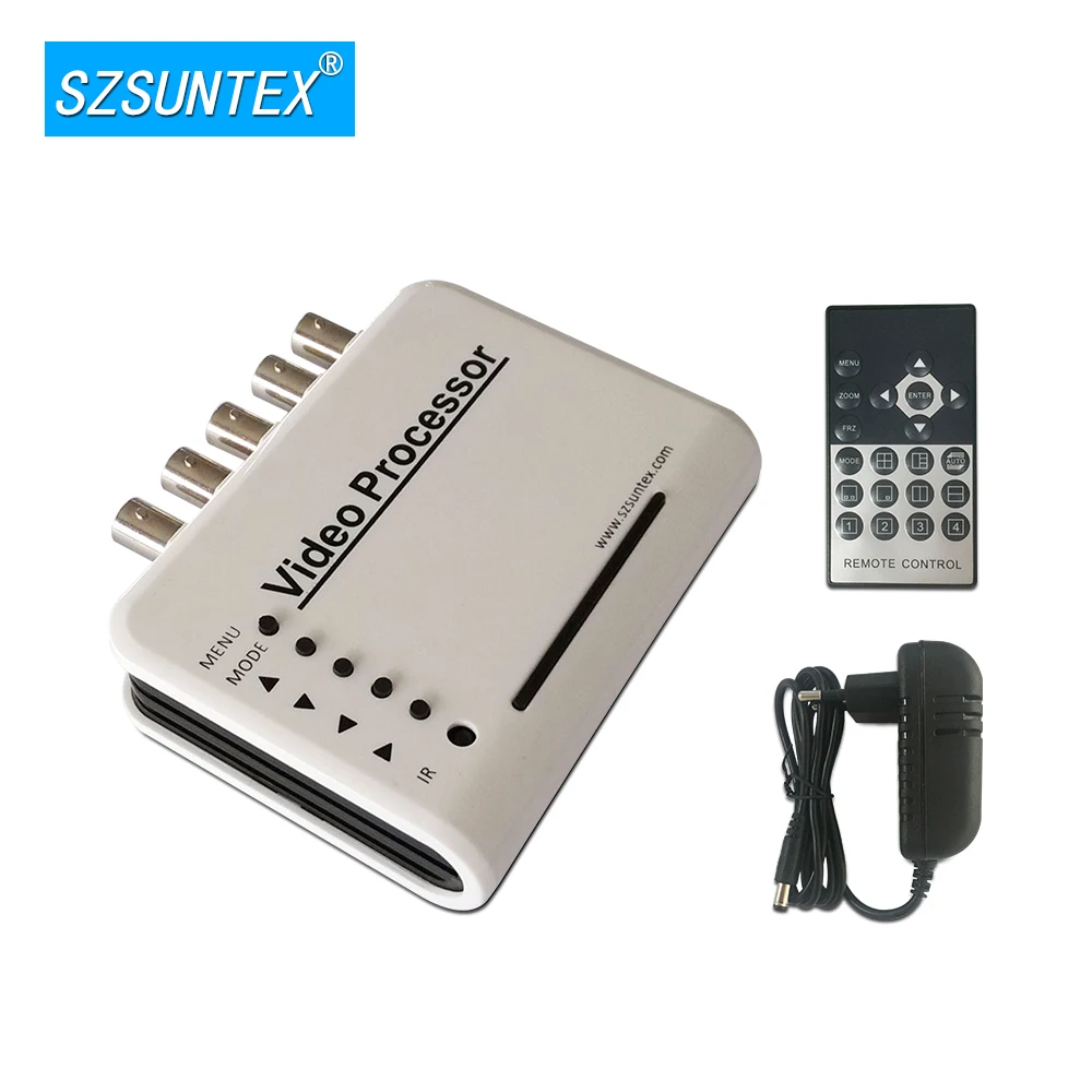 Suntex CCTV видео сплиттер на 4 канала система Комплект канальный цветной процессор с