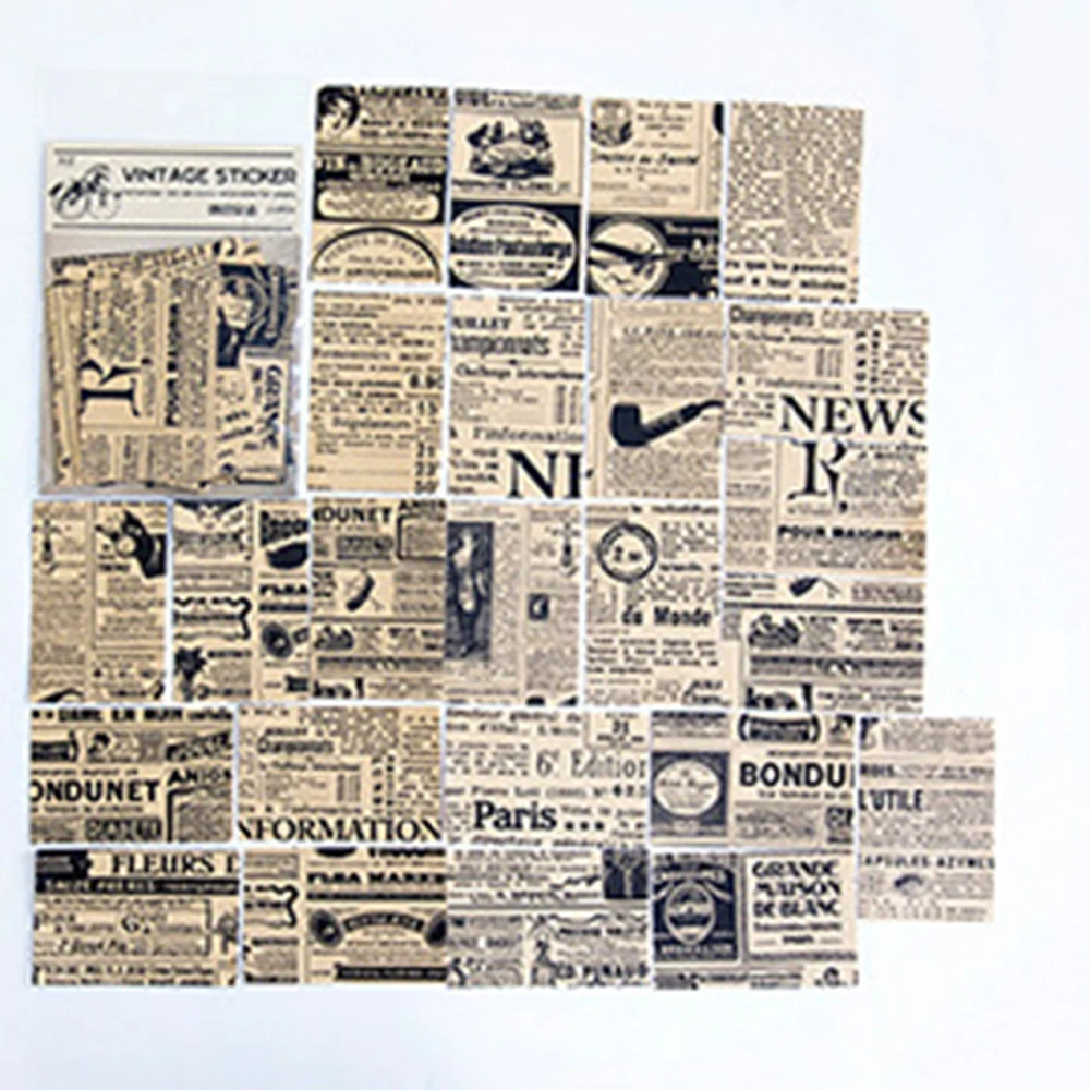 1 Набор винтажная серия большой бумажный стикер набор украшение сделай сам