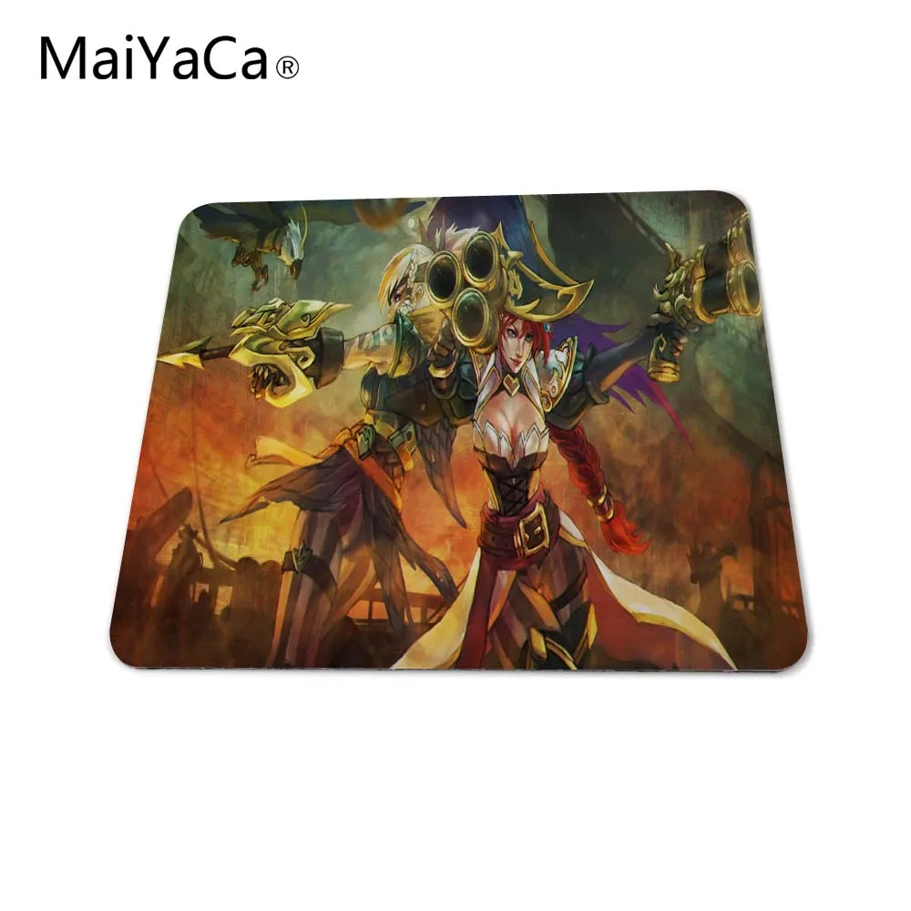 MaiYaCa miss fortune с рыжими волосами и шляпой Лига Легенд Коврик Для Мыши Компьютерный игровой коврик для мыши геймер игровые коврики