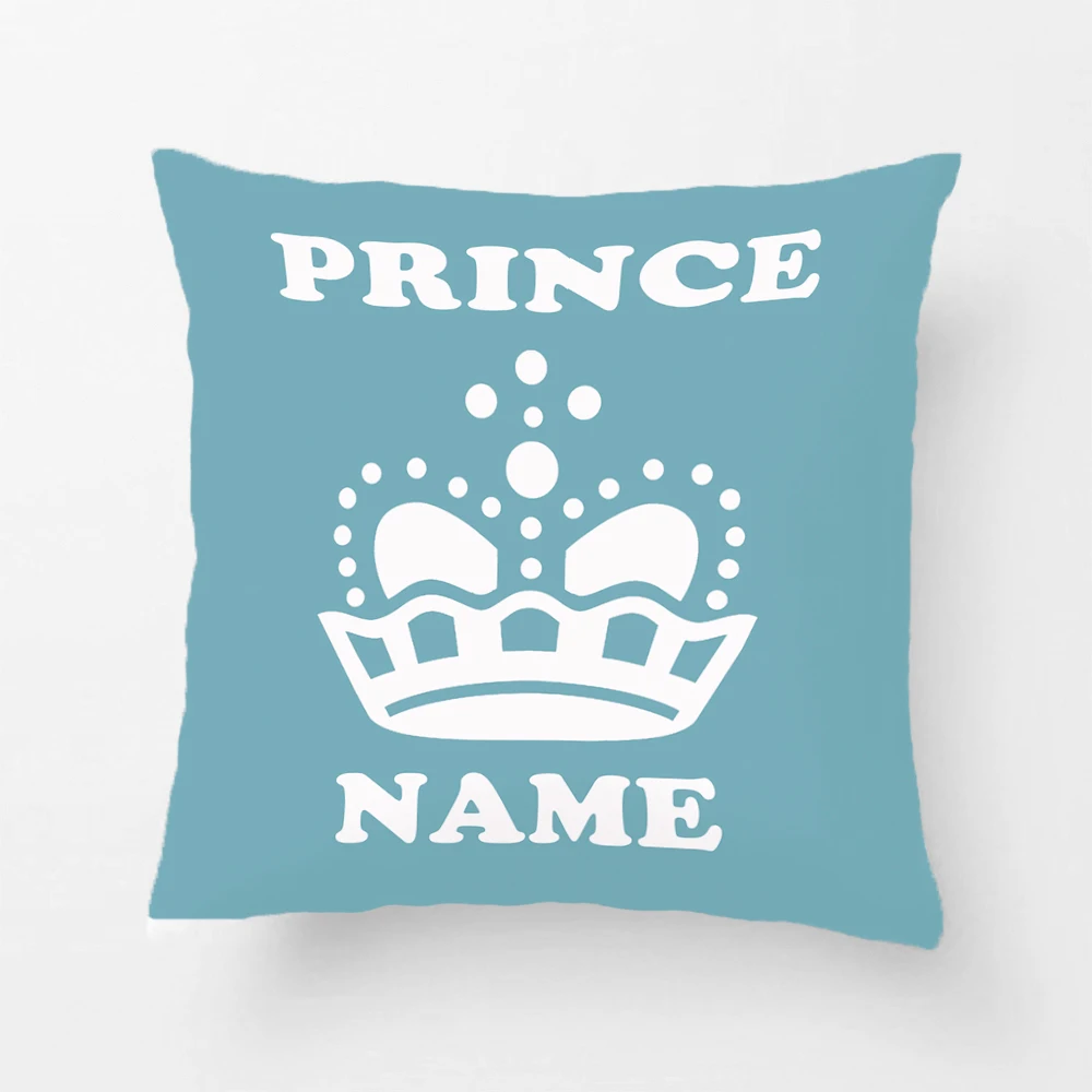 

Customized Name Printed Throw Pillowcase Crown Prince Decorative Cushion Cover Gift By Lvsure For Car Sofa Seat