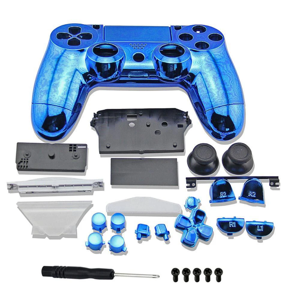 Чехол для PS4 с полным корпусом и кнопками хромированный чехол PlayStation 4 DualShock PS V1