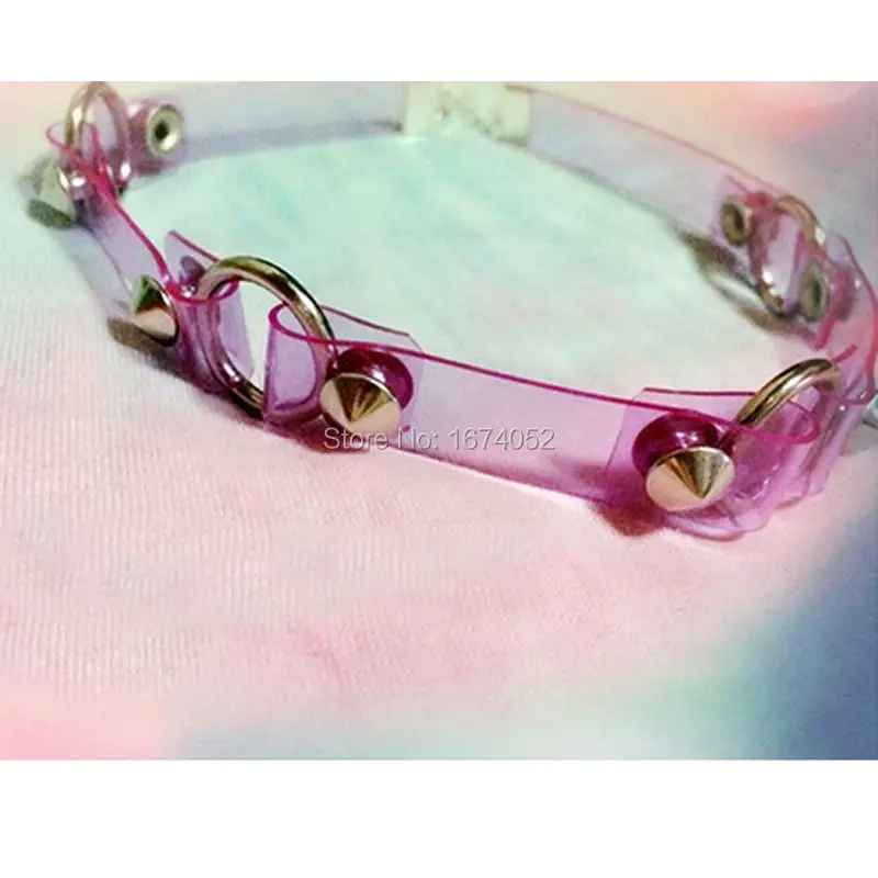 Чокер 90s милое маленькое прозрачное ожерелье из ПВХ ручной работы в стиле