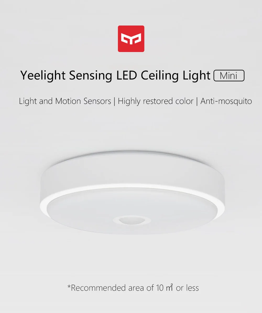 Xiaomi Mijia Yeelight Потолочный Мини с датчиком движения/человеческого тела, датчик солнечного света против комаров 670lm ночник светодиодный свет