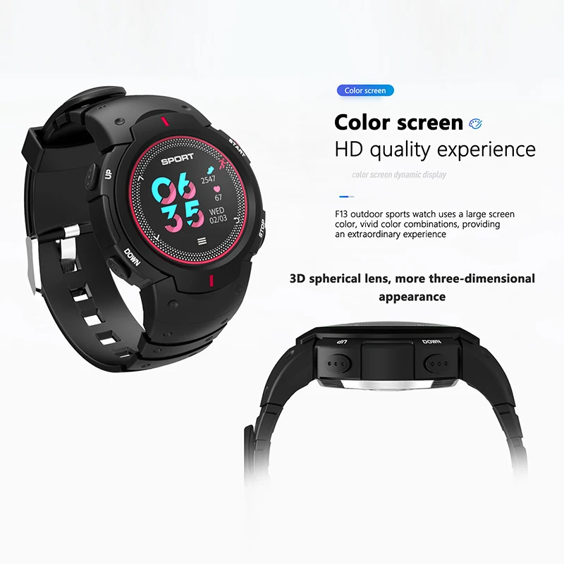 FocusSmart F13 Wristbands Bracelet Fitness Tracker HD Color Screen Heart Rate Monitor Blood Pressure Camera Waterproof Wristband |