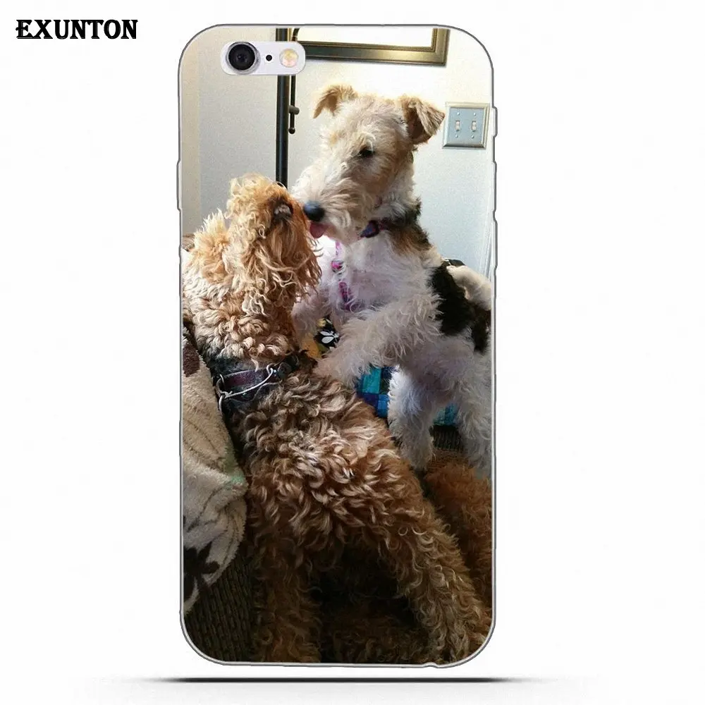 as picture Провод Фокс терьер с очками ТПУ стиль для Apple iPhone 4 4S 5 5C SE 6 6S 7 8 Plus X - Цвет: as picture