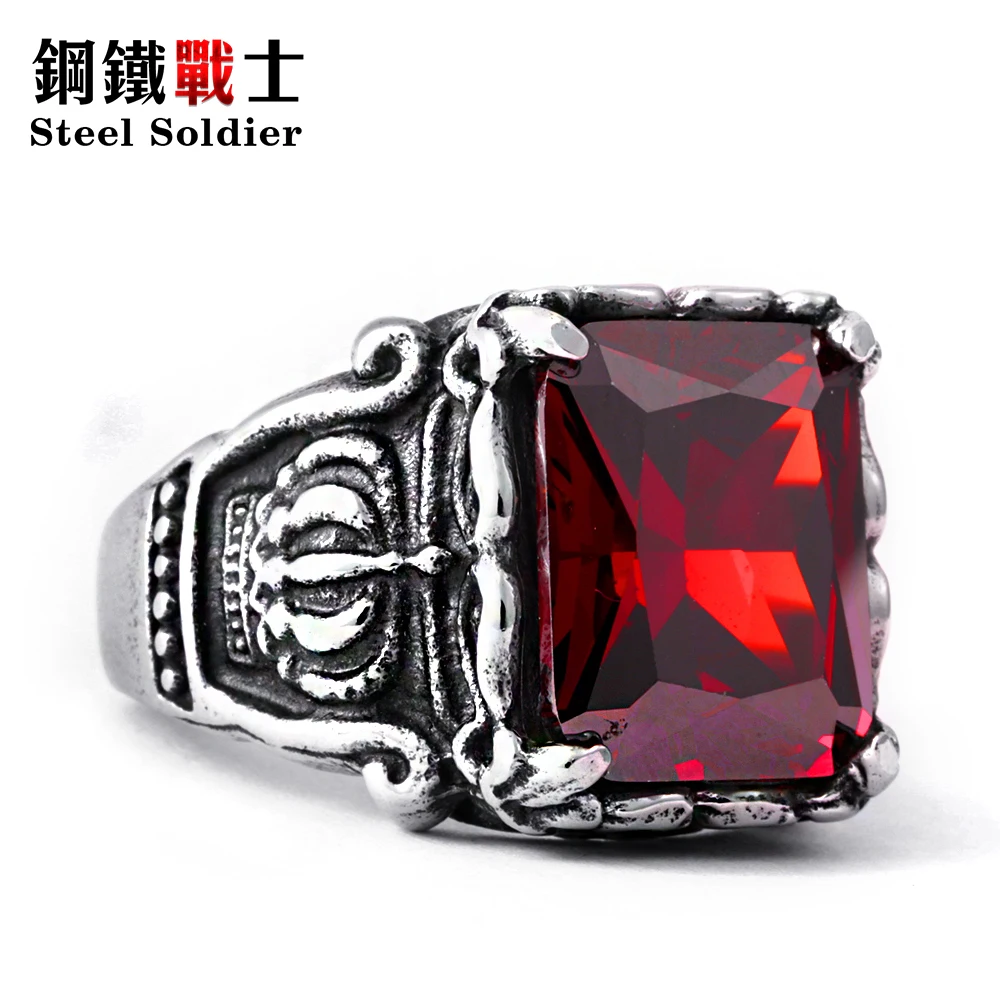 Мужское Винтажное кольцо из нержавеющей стали стальное в виде воина Готическая