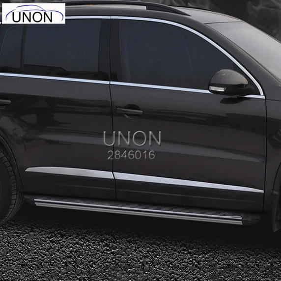 Высокое качество для Volkswagon для V-W Tiguan 2009- нержавеющая сталь Боковая дверь молдинг отделка кузова отделка 4 шт