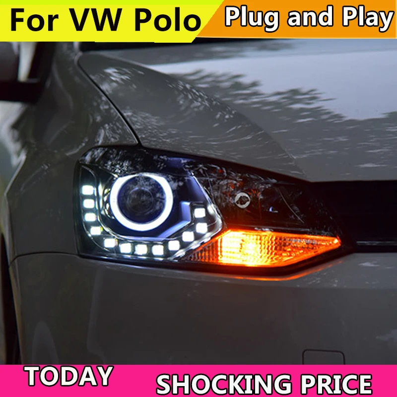 Автомобильная фара doxa для VW Polo светодиодный светильник 2010-2016 GTI передсветильник s