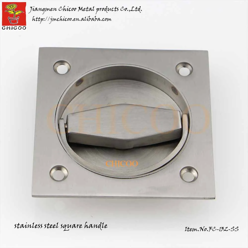 Нержавеющая сталь квадратная чашка кольцо ручка утопленная дверная заподлицо|cup