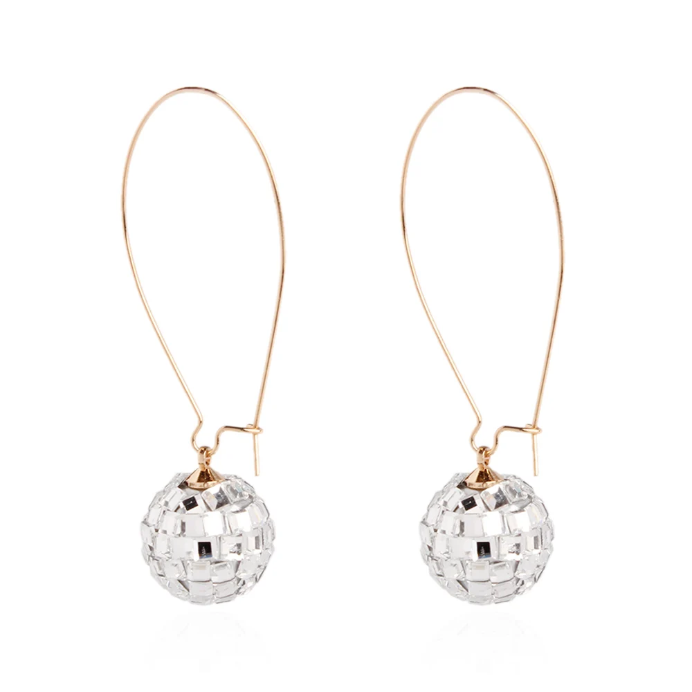 Banny Bling горный хрусталь круглый шарик бусина Висячие серьги для женщин Свадебные