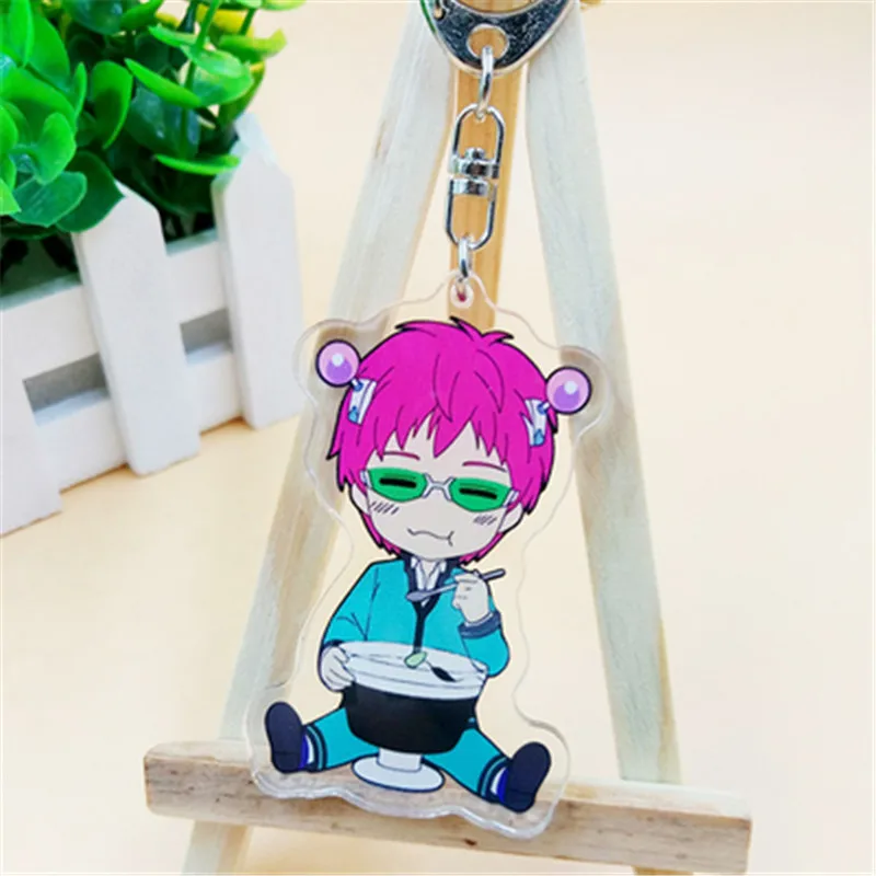 B Аниме мультфильм Saiki Kusuo no Nan Saiki Kusuo Kaitou Syun акриловый брелок для ключей подарок Хэллоуин косплей брелок кулон - Цвет: B