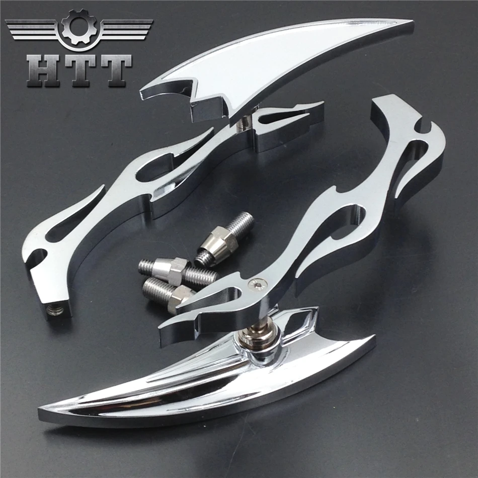 Запчасти для Мотоциклов Harley softail FatBoy Sportster CHROME бесплатная доставка|custom mirror|aftermarket