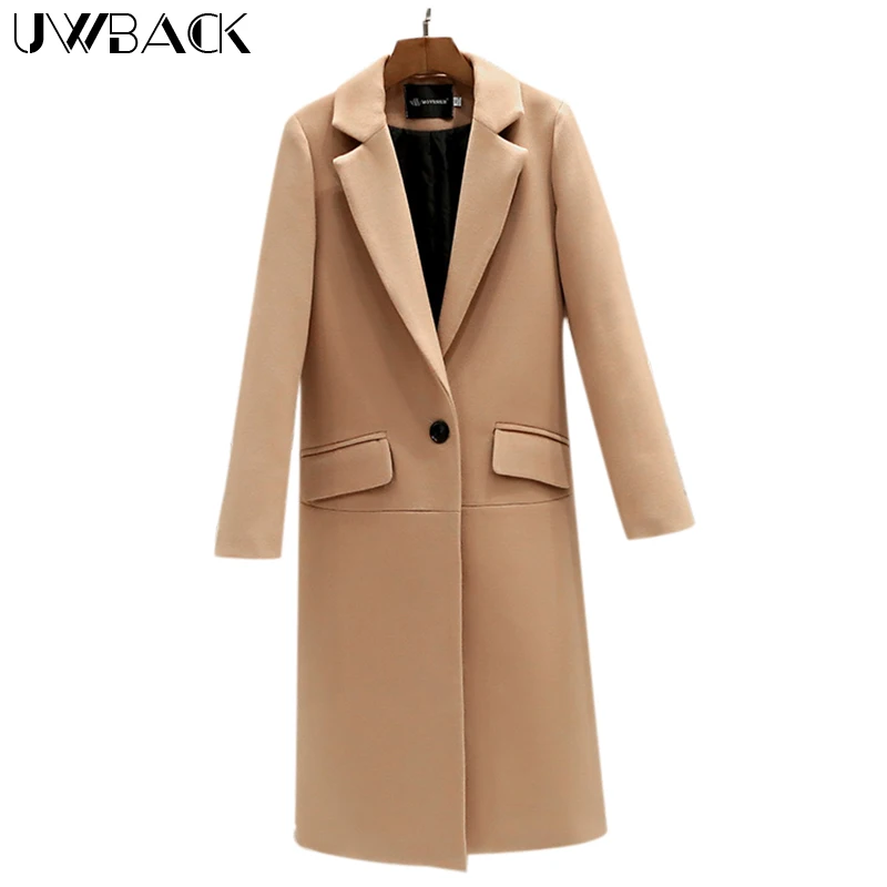 Весенний брендовый тренчкот Uwback 2019 Женская длинная прямая накидка Повседневная