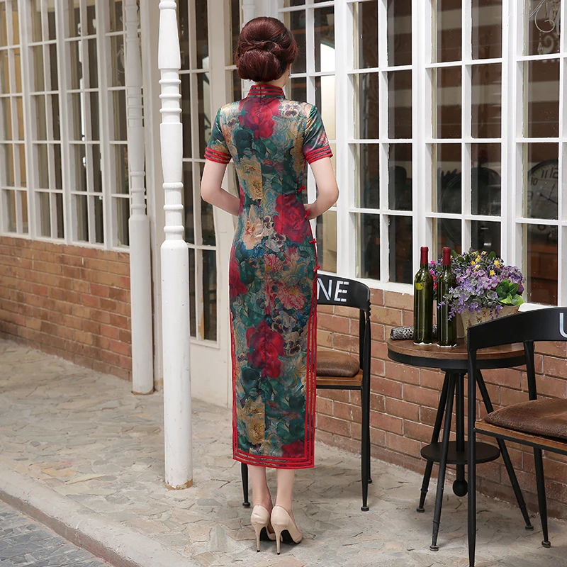 Высочайшее Качество Женщины Cheongsam Gambiered Кантон Марли Ретро Китайский Стиль Qipao