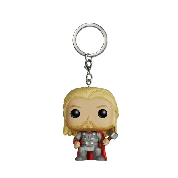 Thor Брелок с героями Marvel брелок с Железным человеком милый автомобильный брелок DC Comics брелок с Бэтменом для ключей - Цвет: Thor